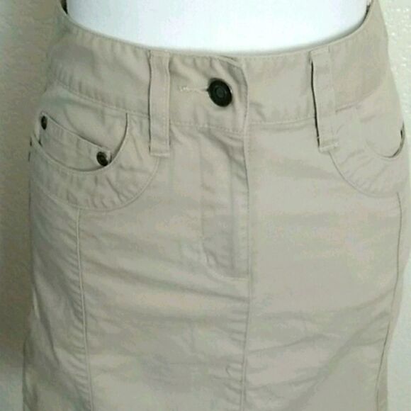 Talbots Midi Skirt Beige size 0 - Picture 2 of 11